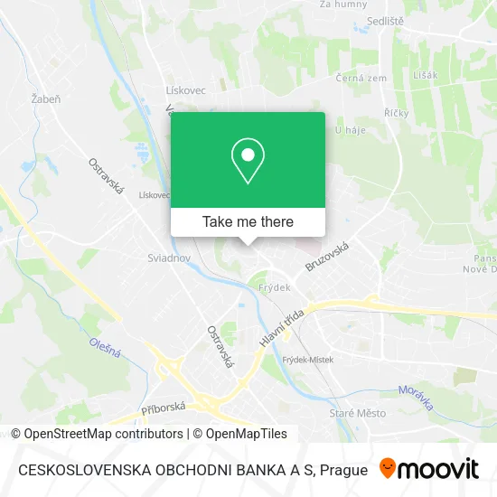 Карта CESKOSLOVENSKA OBCHODNI BANKA A S