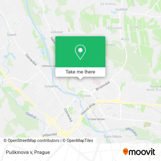 Карта Puškinova v