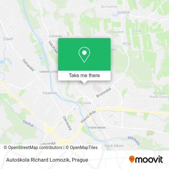 Карта Autoškola Richard Lomozik