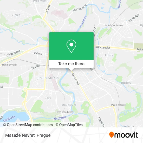 Карта Masáže Navrat