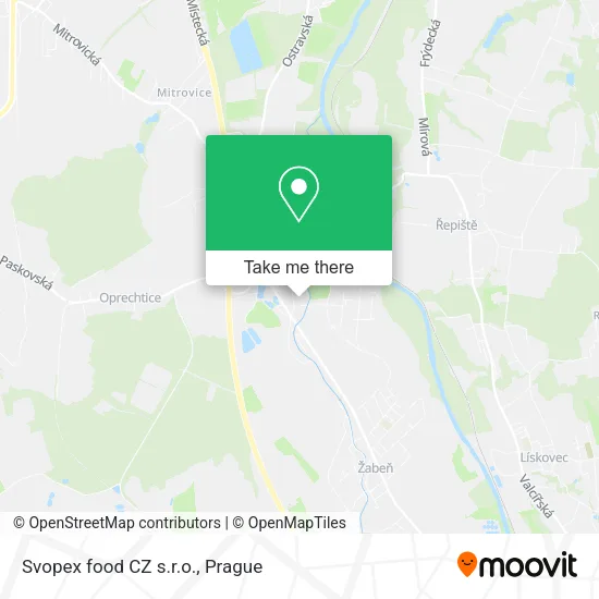 Карта Svopex food CZ s.r.o.