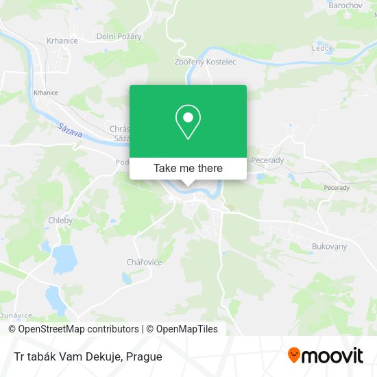 Карта Tr tabák Vam Dekuje