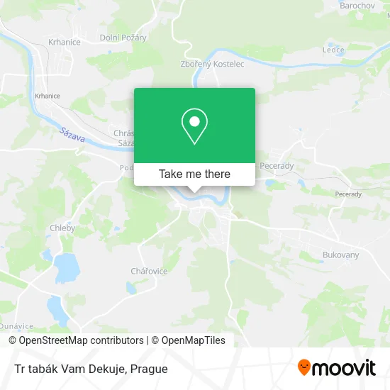 Карта Tr tabák Vam Dekuje
