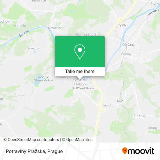 Карта Potraviny Pražská