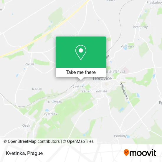 Kvetinka map