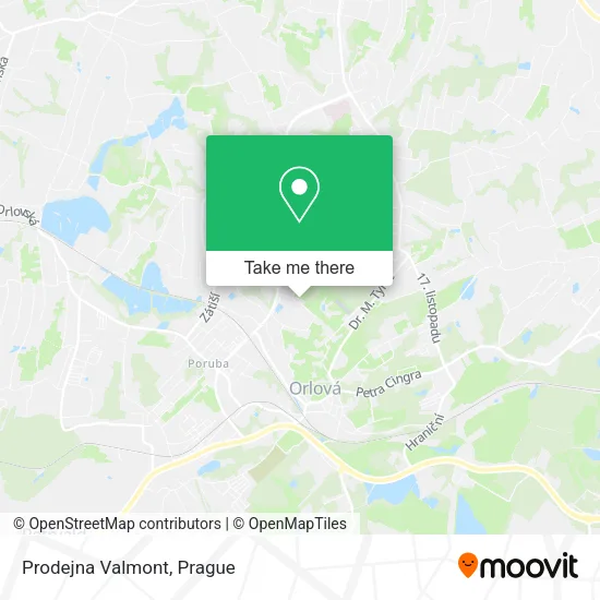 Карта Prodejna Valmont