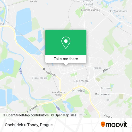 Карта Obchůdek u Tondy