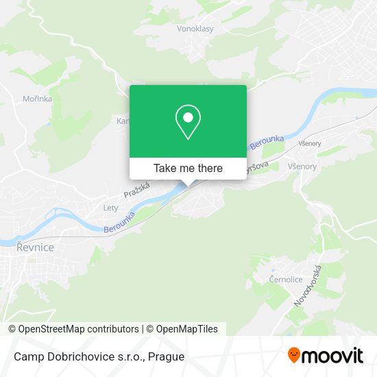 Карта Camp Dobrichovice s.r.o.