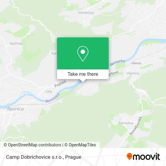 Карта Camp Dobrichovice s.r.o.