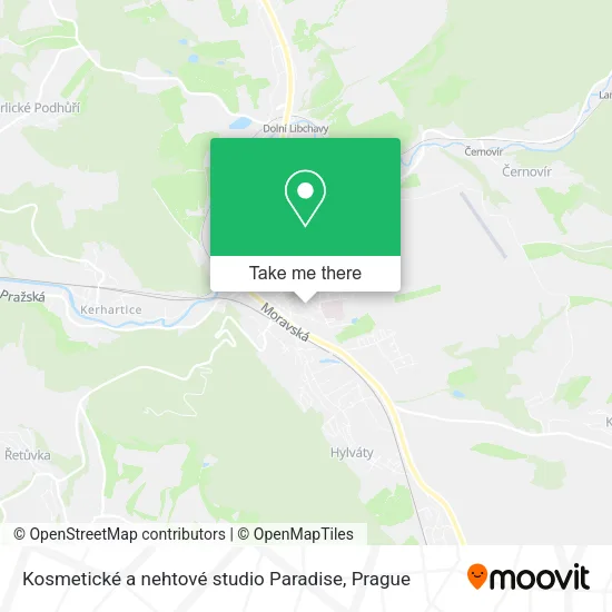 Карта Kosmetické a nehtové studio Paradise