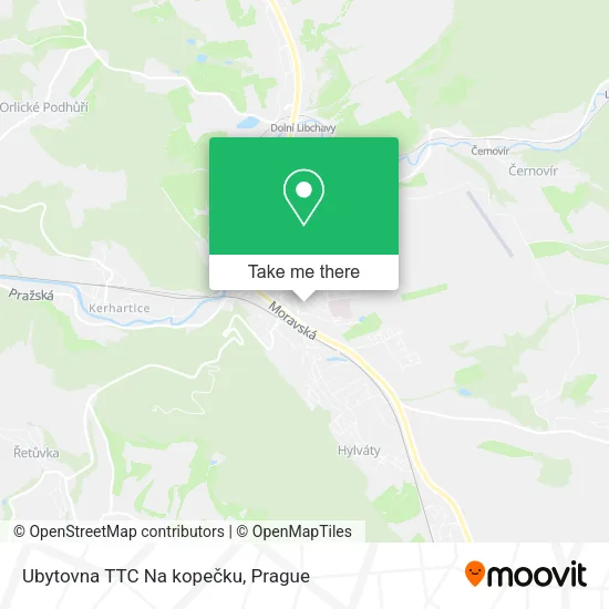 Карта Ubytovna TTC Na kopečku