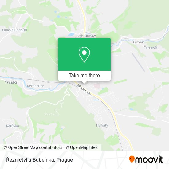 Карта Řeznictví u Bubenika