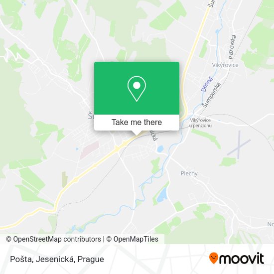 Карта Pošta, Jesenická