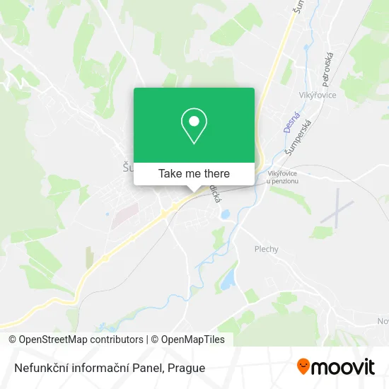Карта Nefunkční informační Panel