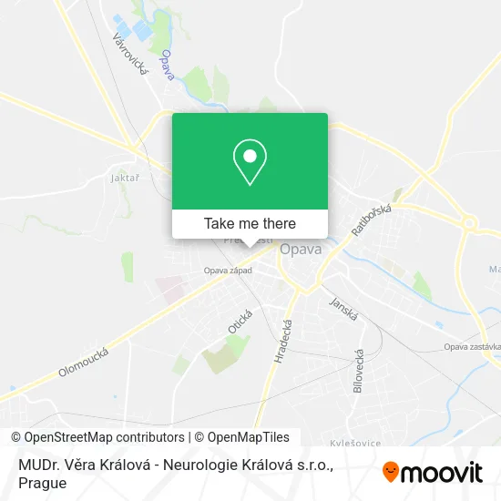 Карта MUDr. Věra Králová - Neurologie Králová s.r.o.