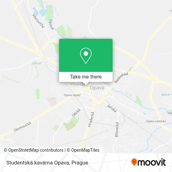 Карта Studentská kavárna Opava