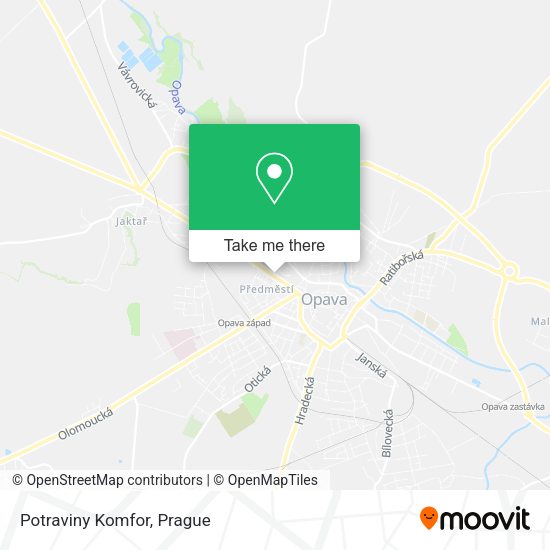 Карта Potraviny Komfor