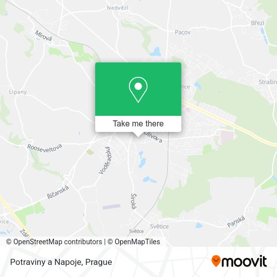 Карта Potraviny a Napoje