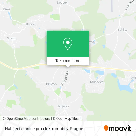 Карта Nabíjecí stanice pro elektromobily