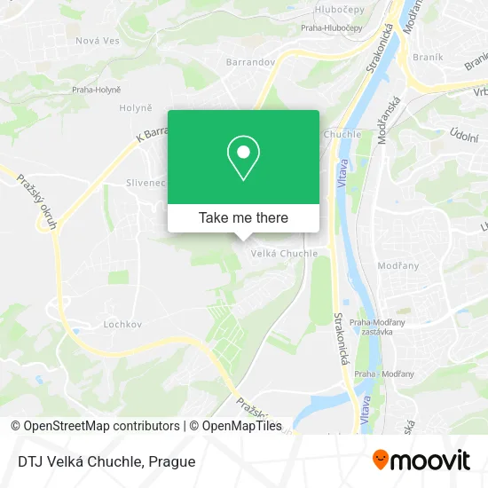 Карта DTJ Velká Chuchle