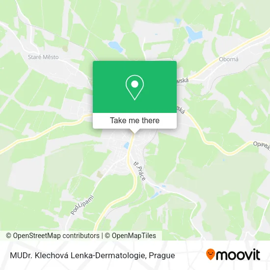 Карта MUDr. Klechová Lenka-Dermatologie