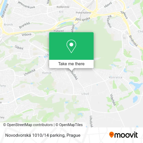 Карта Novodvorská 1010/14 parking