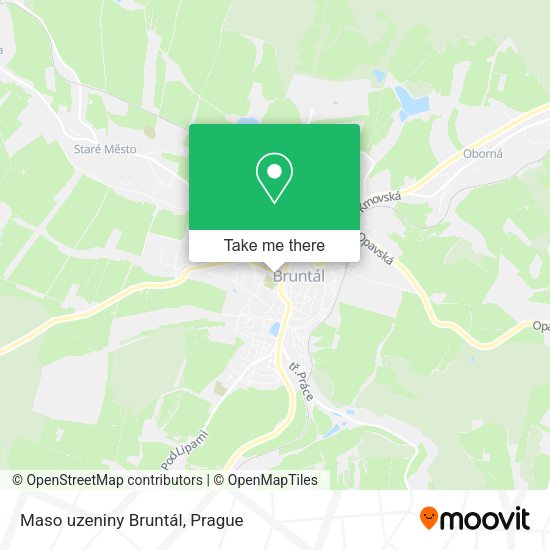 Карта Maso uzeniny Bruntál