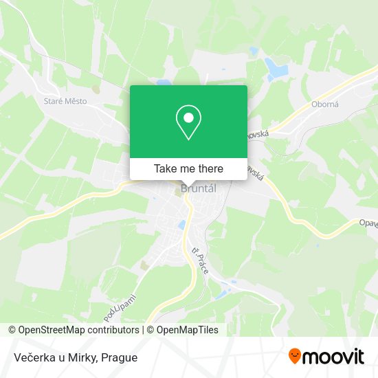 Карта Večerka u Mirky
