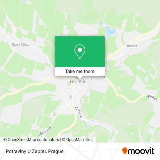 Карта Potraviny U Zappu
