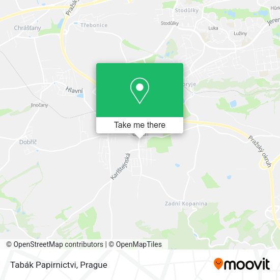 Карта Tabák Papirnictvi