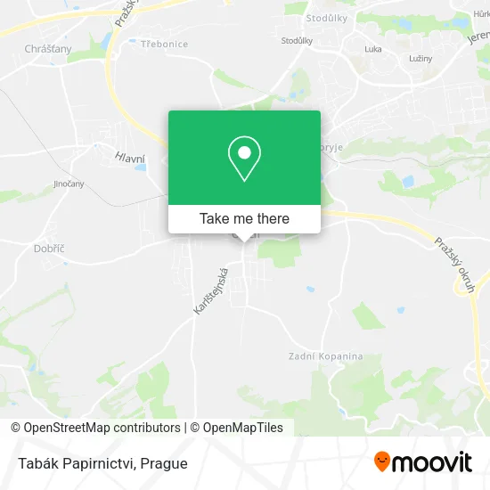 Карта Tabák Papirnictvi