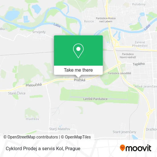 Карта Cyklord Prodej a servis Kol