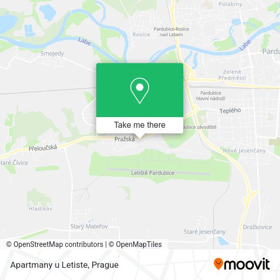 Карта Apartmany u Letiste