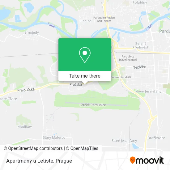 Карта Apartmany u Letiste