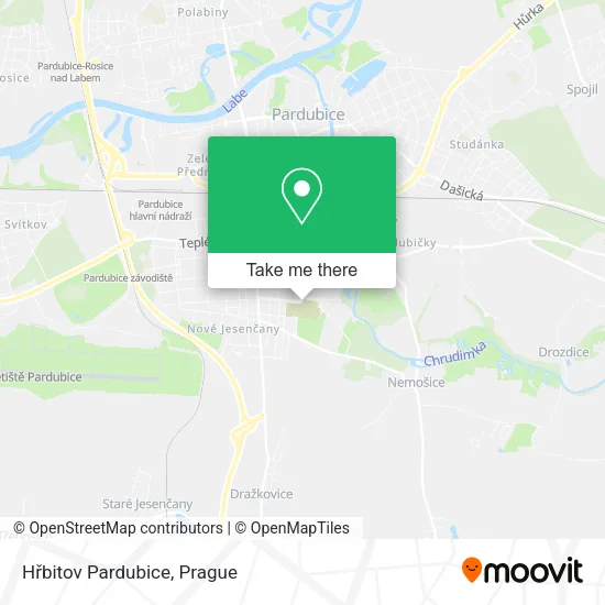 Карта Hřbitov Pardubice