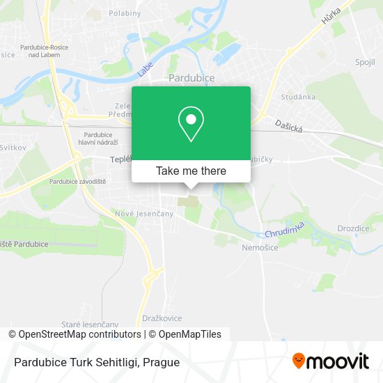 Карта Pardubice Turk Sehitligi