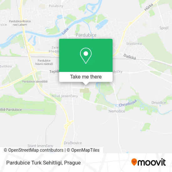 Карта Pardubice Turk Sehitligi