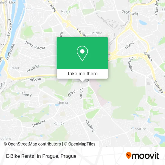 Карта E-Bike Rental in Prague