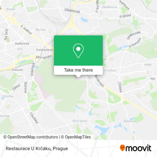 Карта Restaurace U Krčáku