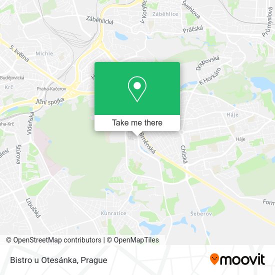 Карта Bistro u Otesánka