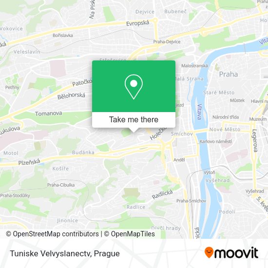 Карта Tuniske Velvyslanectv