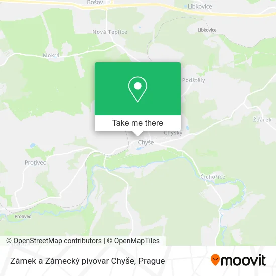 Карта Zámek a Zámecký pivovar Chyše