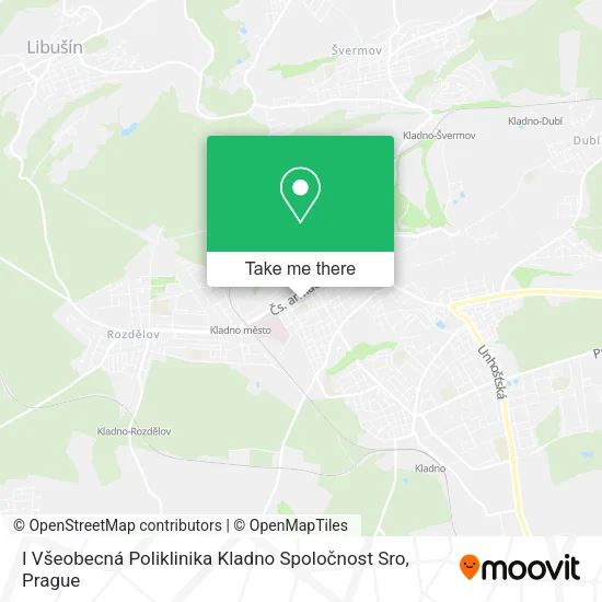 Карта I Všeobecná Poliklinika Kladno Spoločnost Sro
