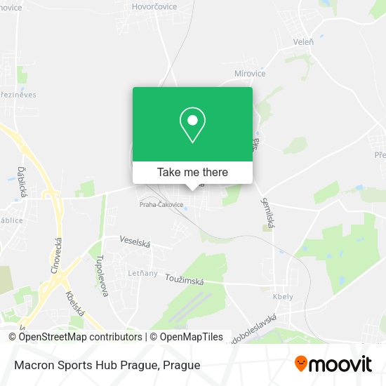 Карта Macron Sports Hub Prague