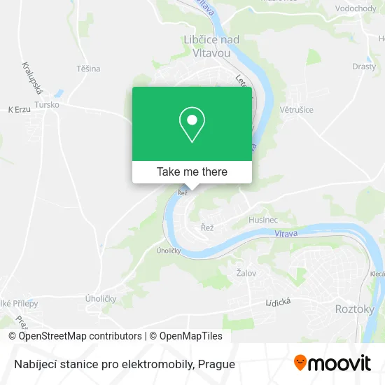 Карта Nabíjecí stanice pro elektromobily