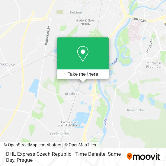 Карта DHL Express Czech Republic - Time Definite, Same Day