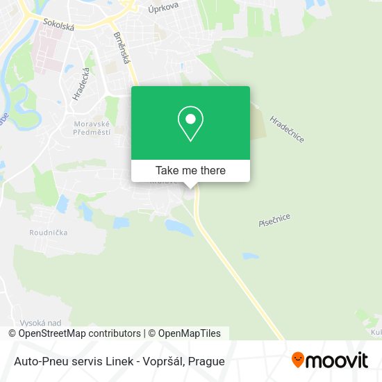 Карта Auto-Pneu servis Linek - Vopršál