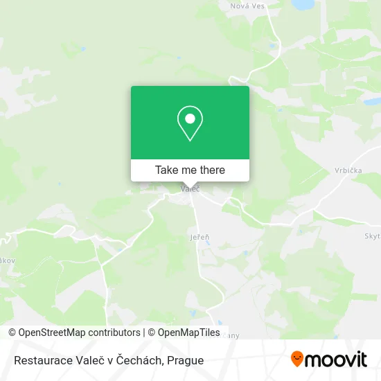 Карта Restaurace Valeč v Čechách