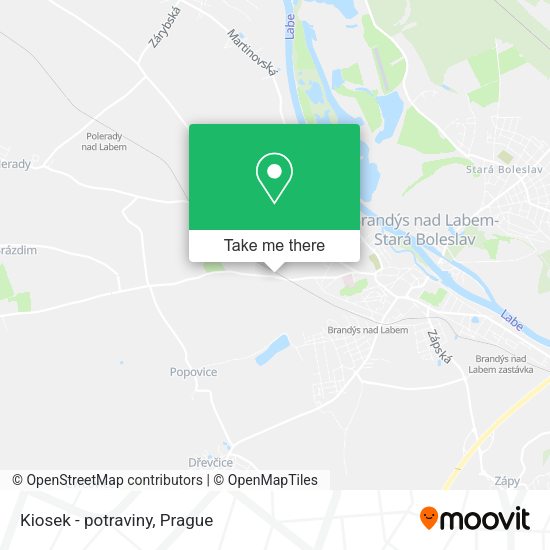 Карта Kiosek - potraviny
