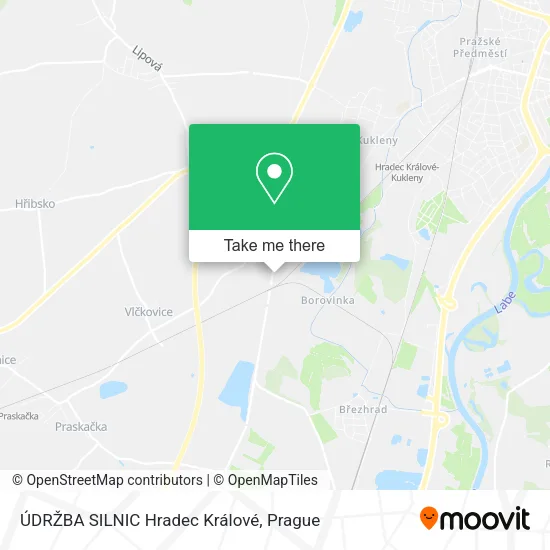 Карта ÚDRŽBA SILNIC Hradec Králové